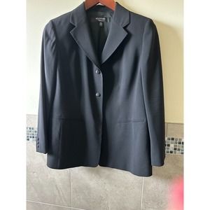 NWOT EMANUEL by Emanuel Ungaro Woman Black Crepe Blazer SZ 14W